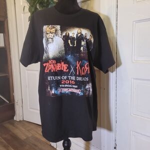 Hanes 2016 Rob Zombie & Korn Band T